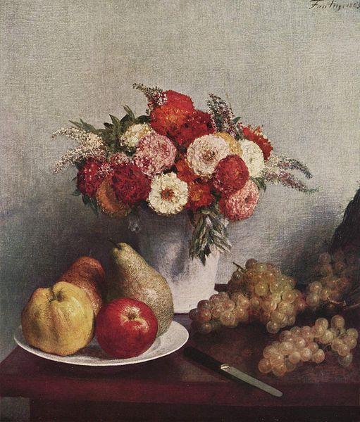 Henri Fantin-Latour Stilleben mit Blumen und Fruchten oil painting picture